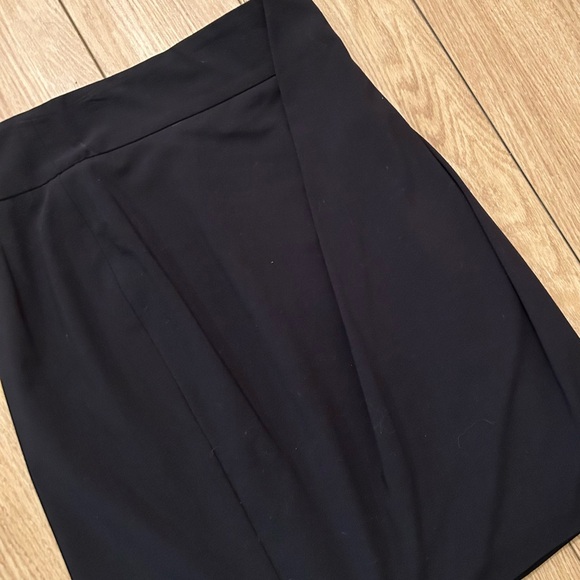 Peter Nygard Petites Black Vintage Pencil Skirt | Fold Over Pleats | Size 6 - Picture 3 of 12